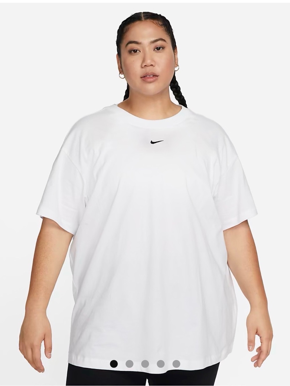 Nike White Women's Relaxed Swoosh Tee